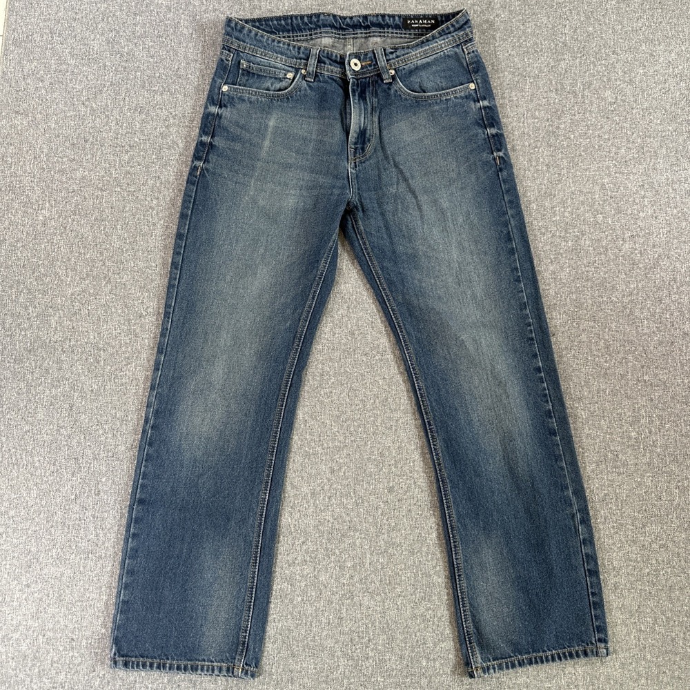Zara Man Slim Fit Stretch Jeans Blue Size 32x30 Men's Denim Pants Made in Turkey